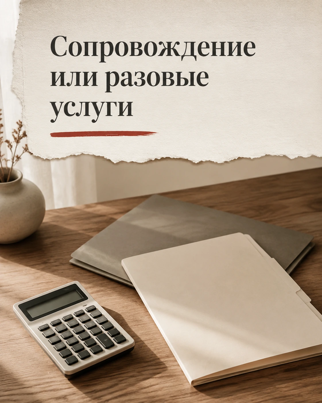 Обложка поста о бухгалтерском сопровождении и разовых услугах