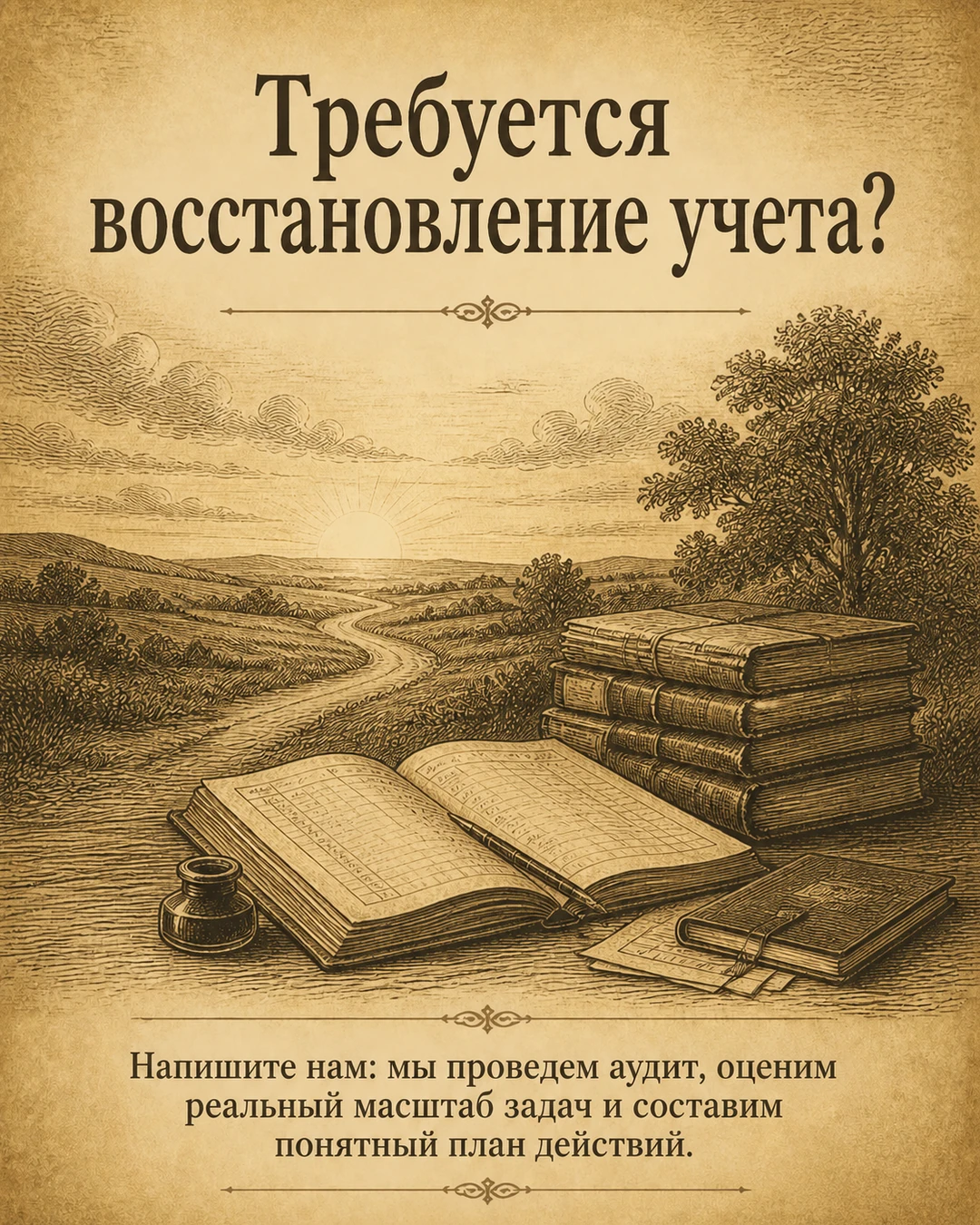 Финальный слайд карусели о восстановлении учёта
