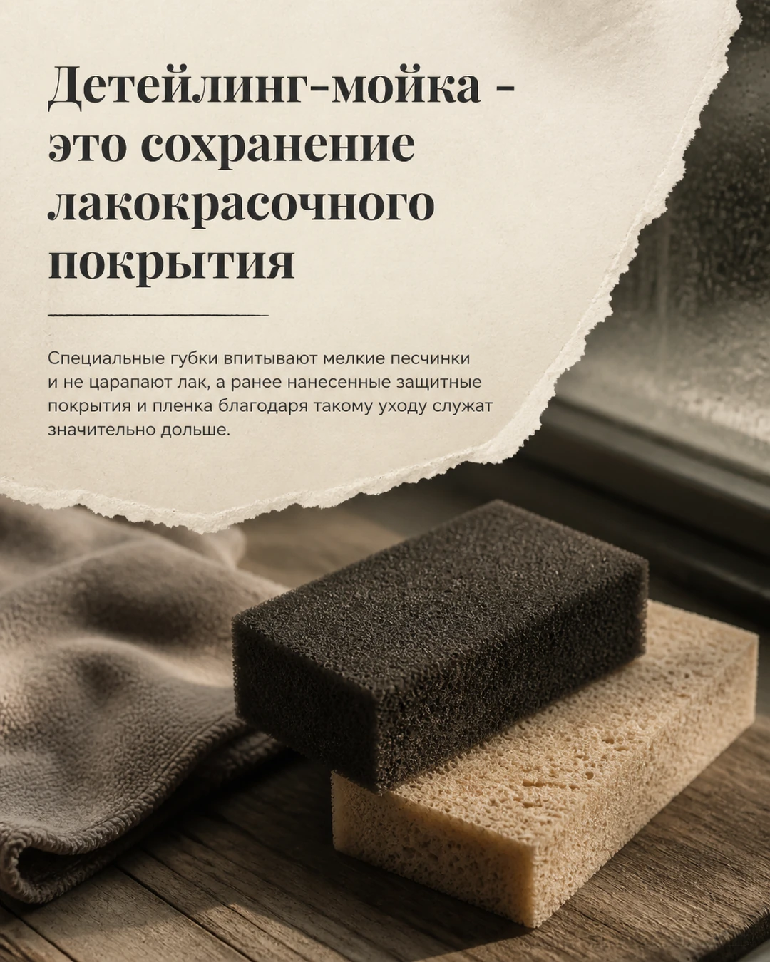 Слайд об уходе за лакокрасочным покрытием