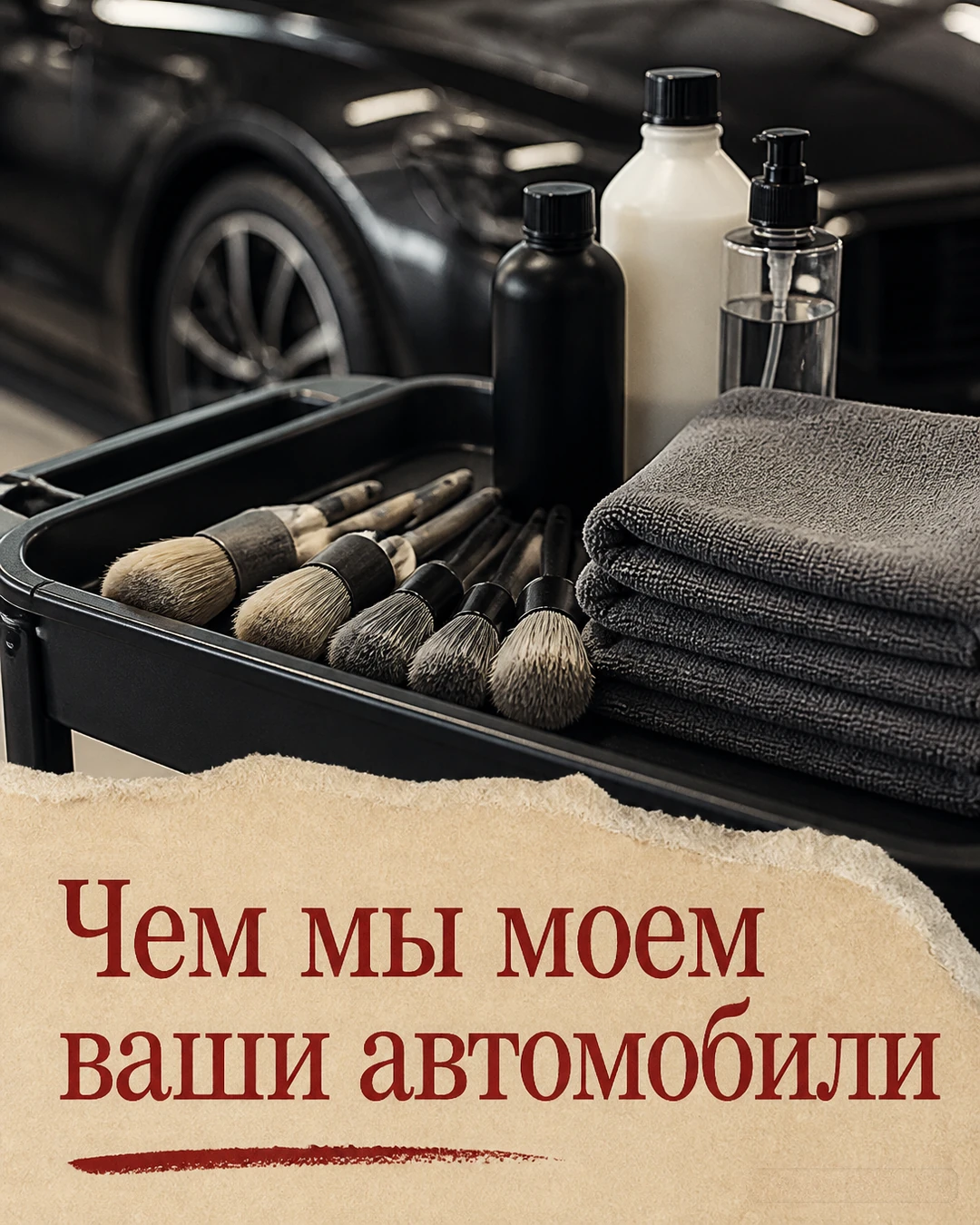 Обложка поста об инструментах для детейлинг-мойки
