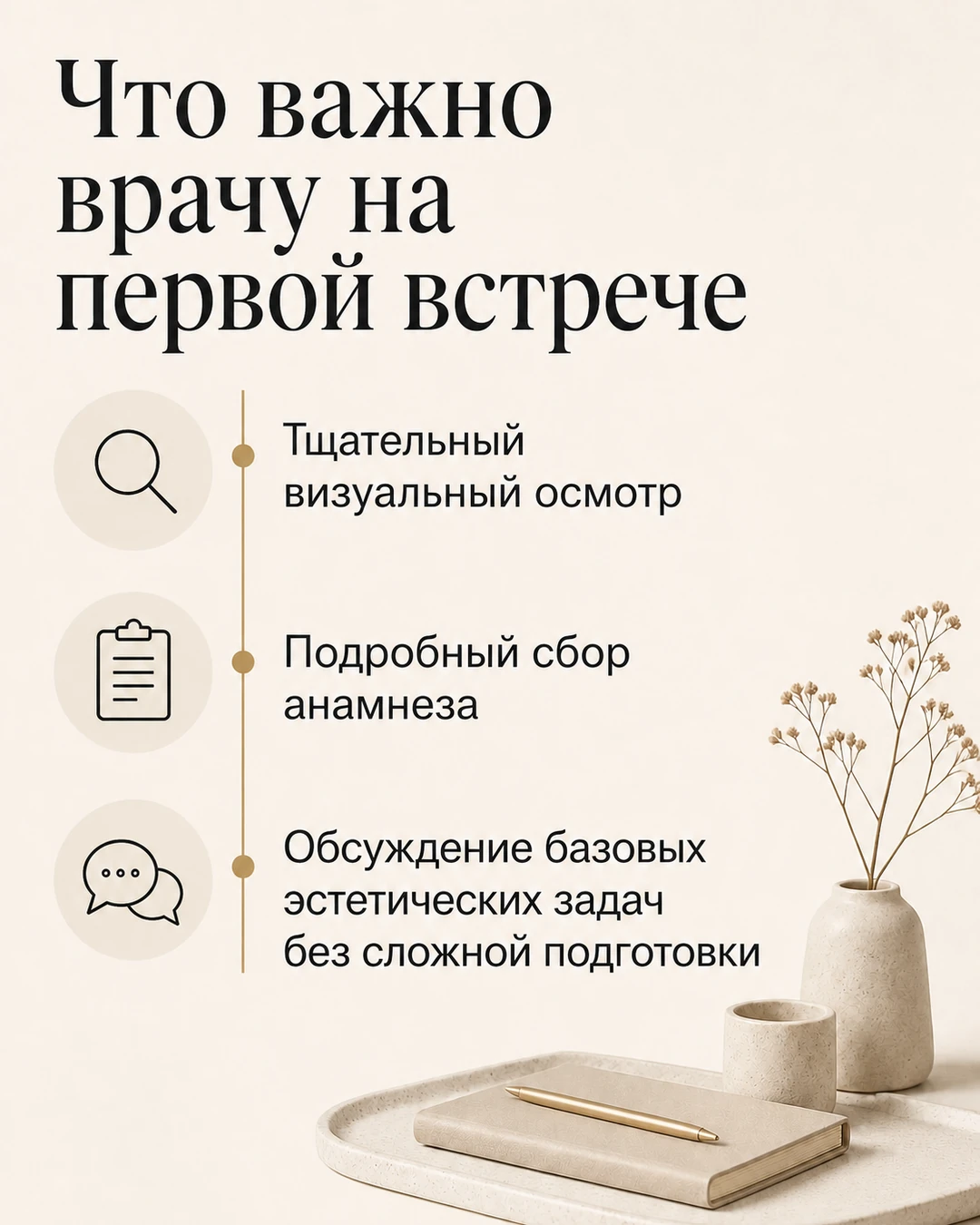 Слайд о данных для первой консультации