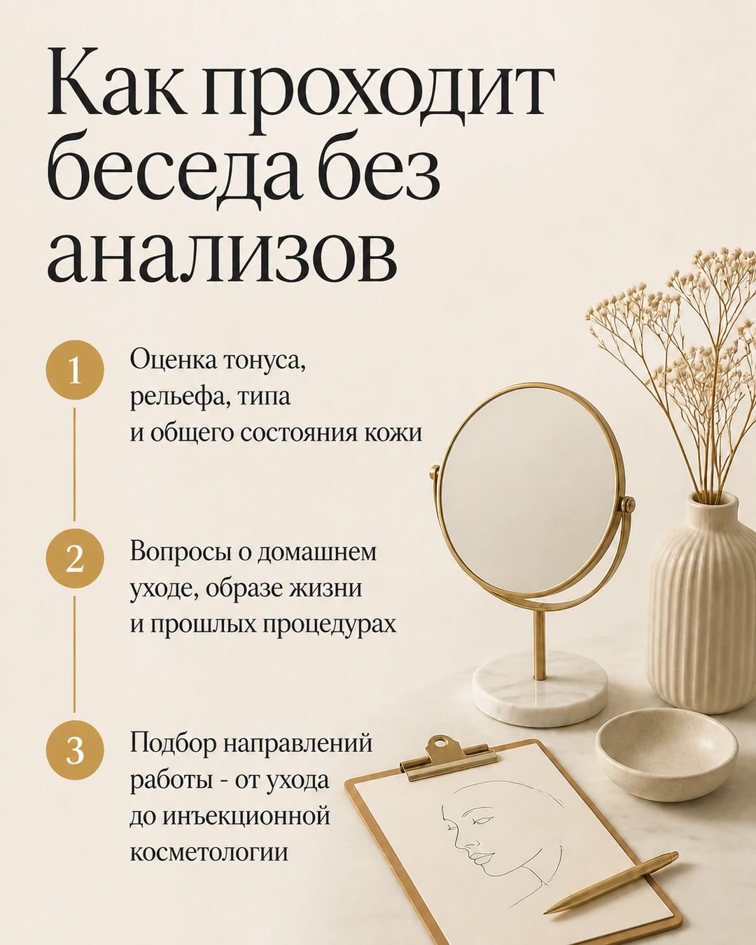 Слайд о беседе и осмотре на консультации