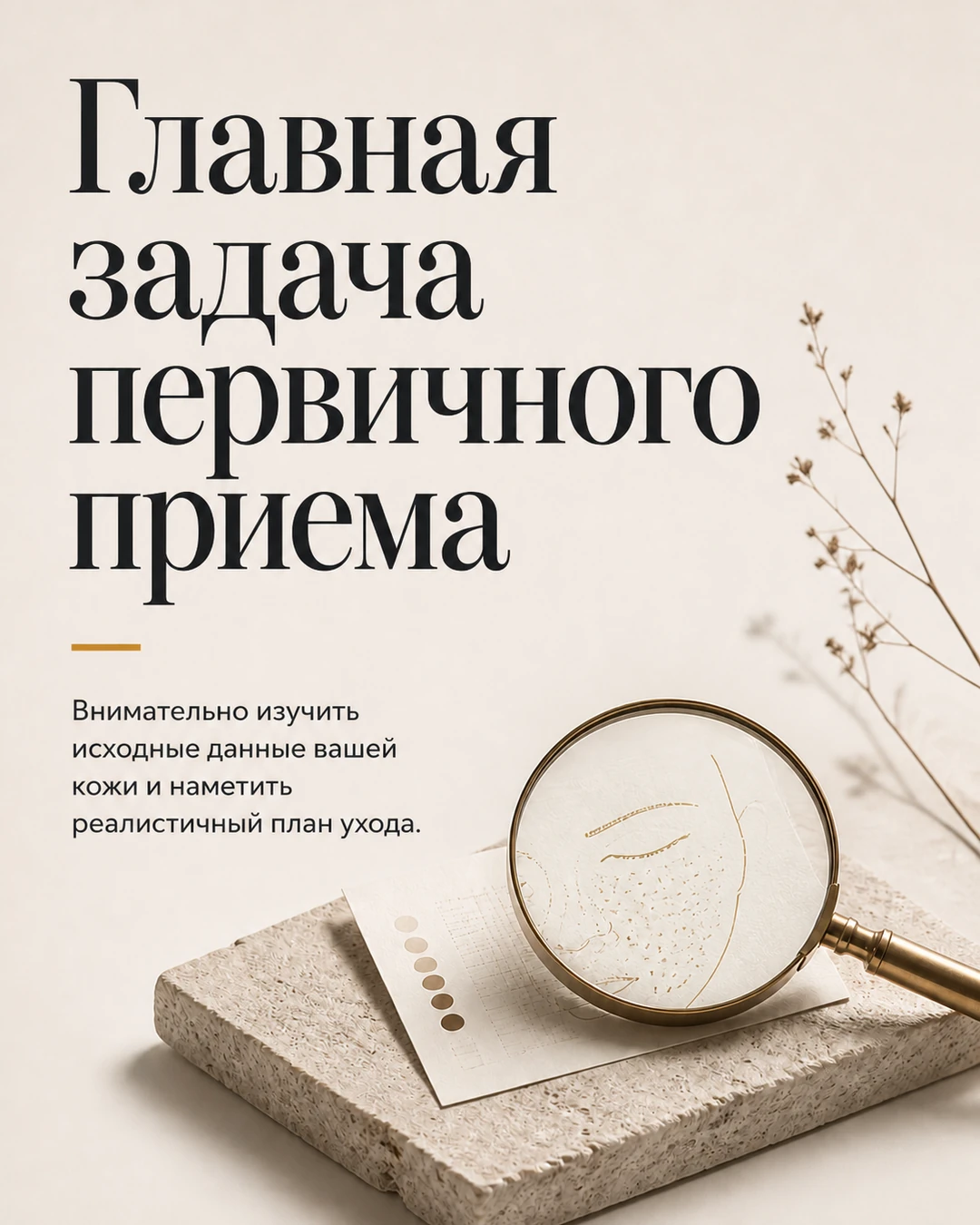 Слайд о задаче первичного приёма