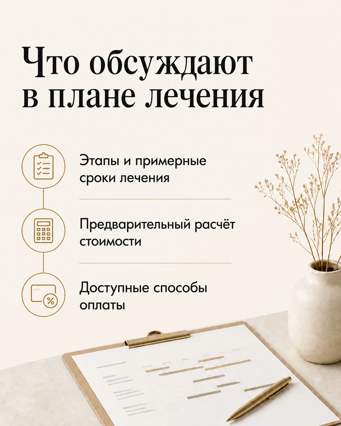 Слайд о содержании плана лечения