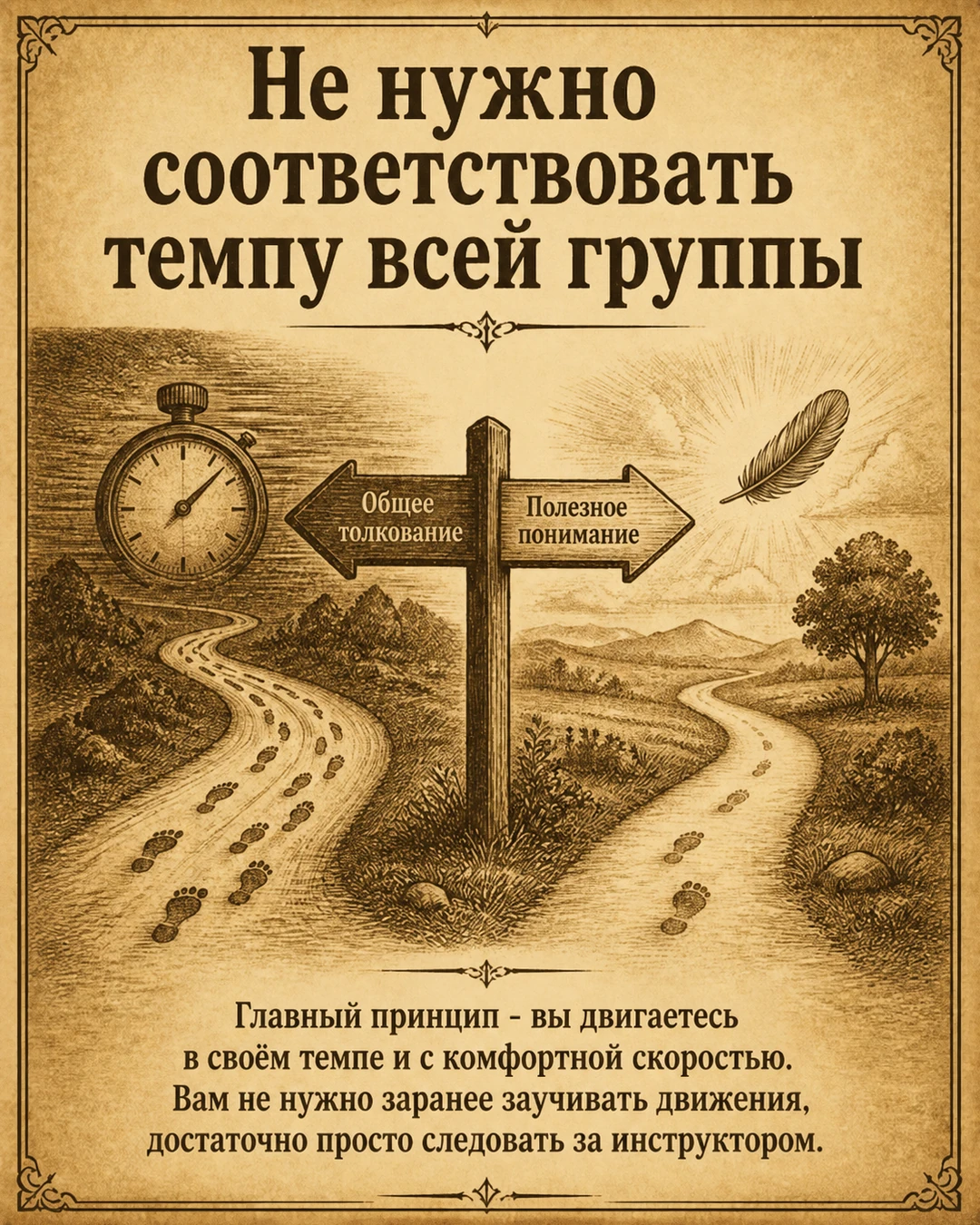 Слайд о выборе темпа группового занятия