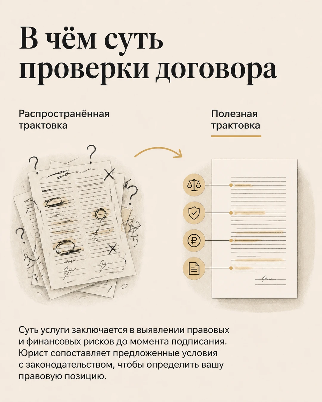 Слайд о содержании проверки договора