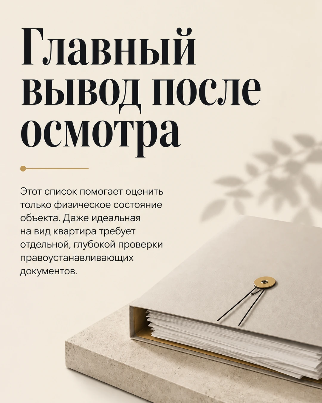 Слайд о проверке документов после осмотра