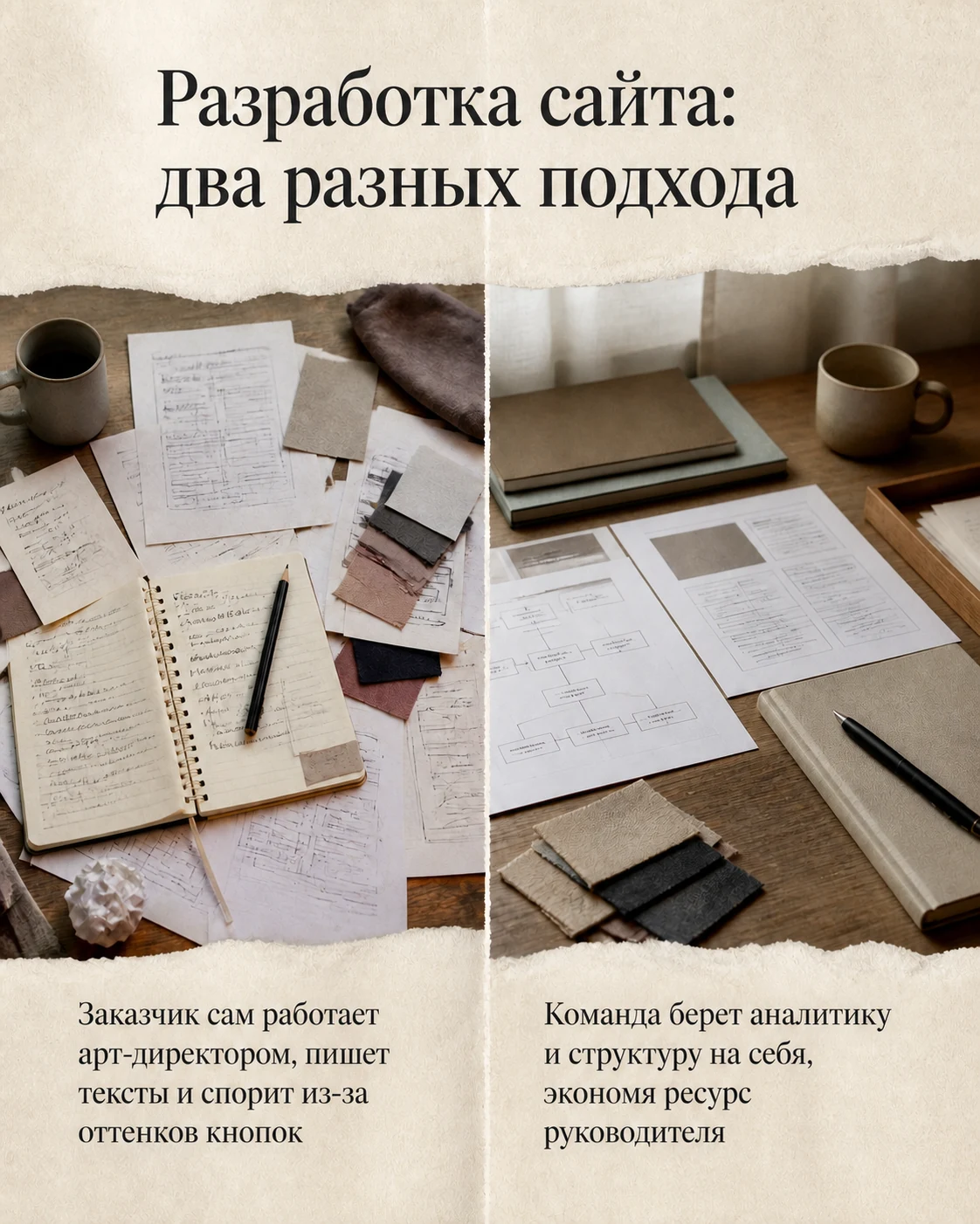 Слайд 2: два подхода к разработке сайта