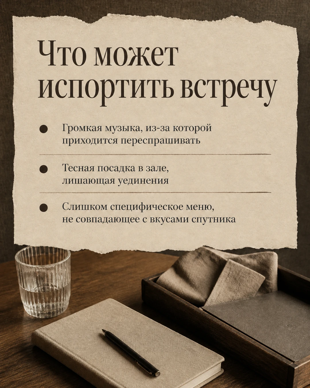 Слайд о критериях выбора места